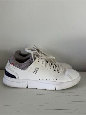 On Running The Roger Advantage White Leather Sneakers Women's Size 7